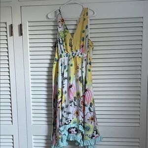 Colorful Floral Sleeveless Dress